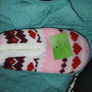 Kate Spade Pink Knit Slippers